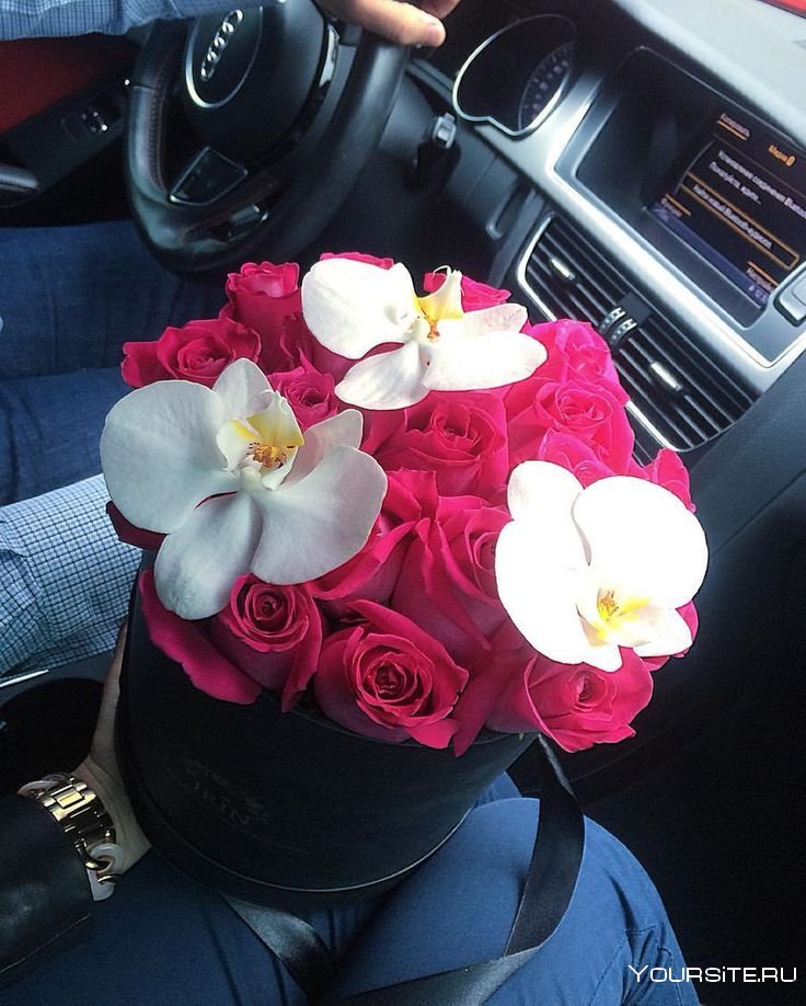Цветы в салоне авто
