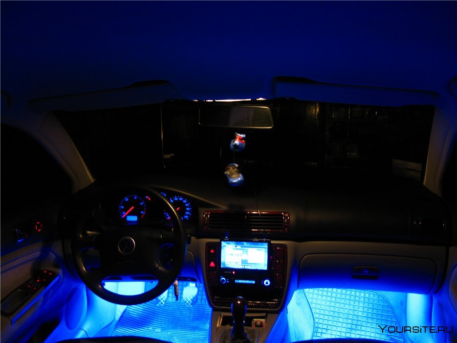 Volkswagen Passat b5 салон ночью