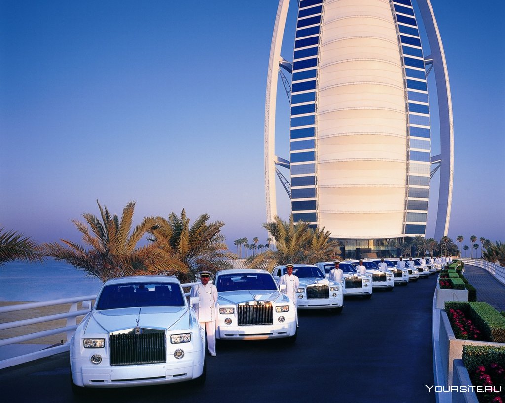 Бурдж Аль араб Дубай машины