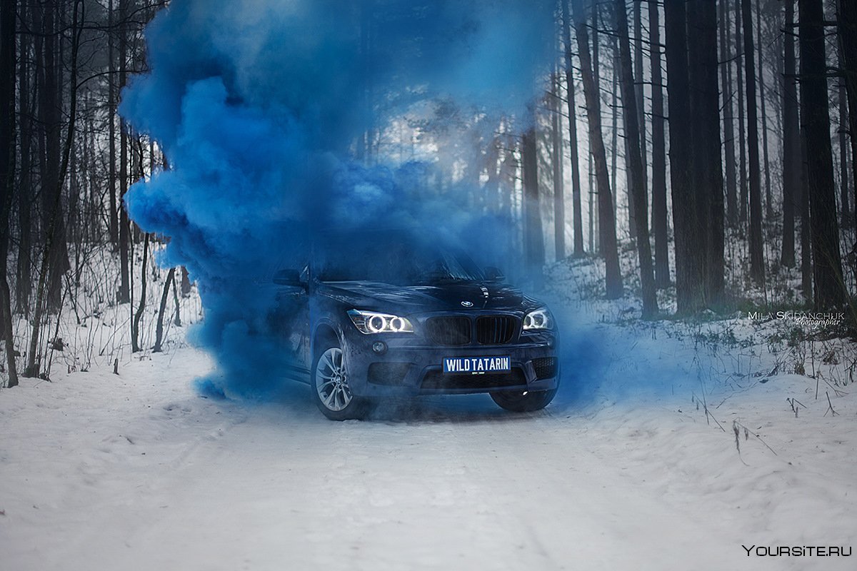 БМВ м5 f90 с синим дымом
