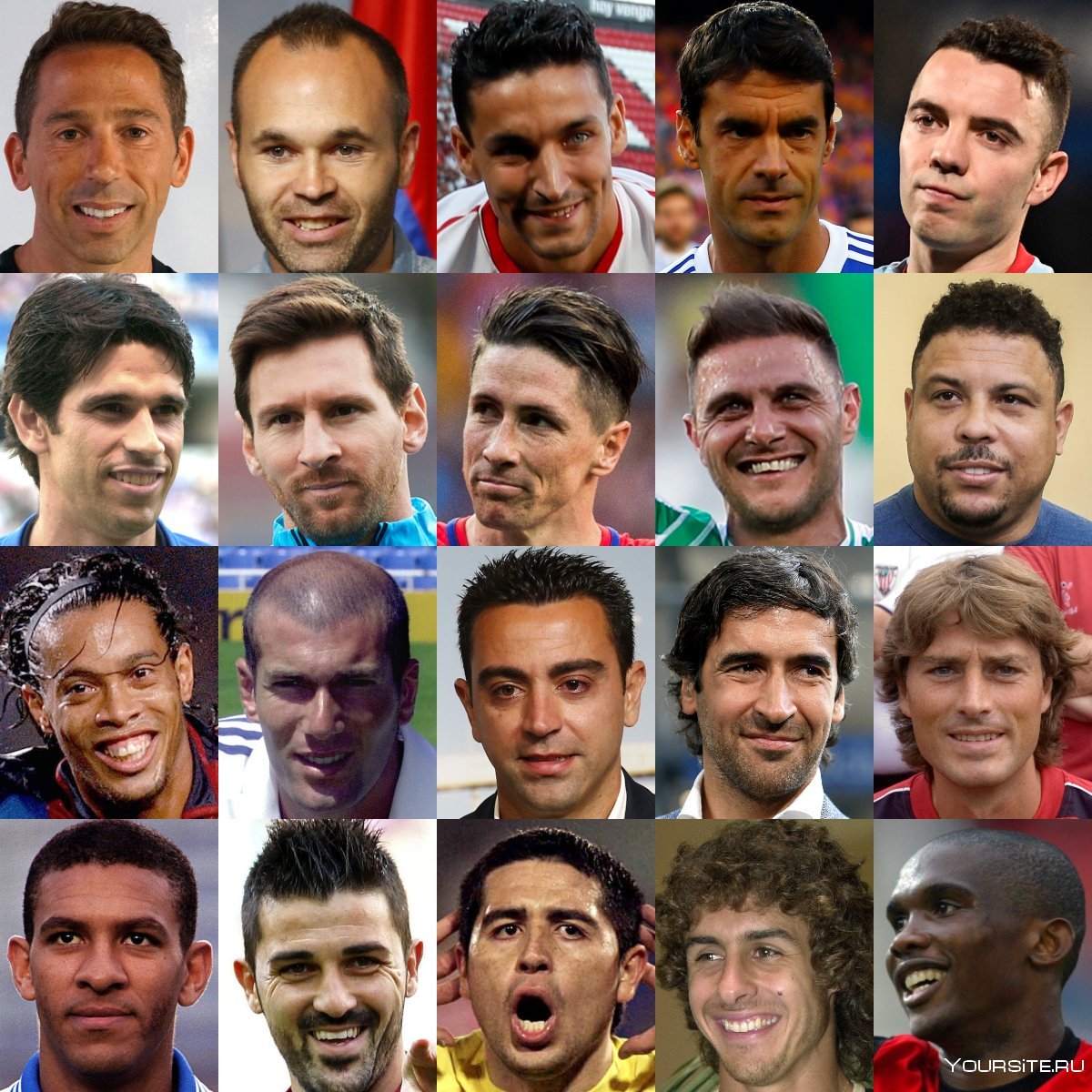 Фото известных футболистов мира с именами