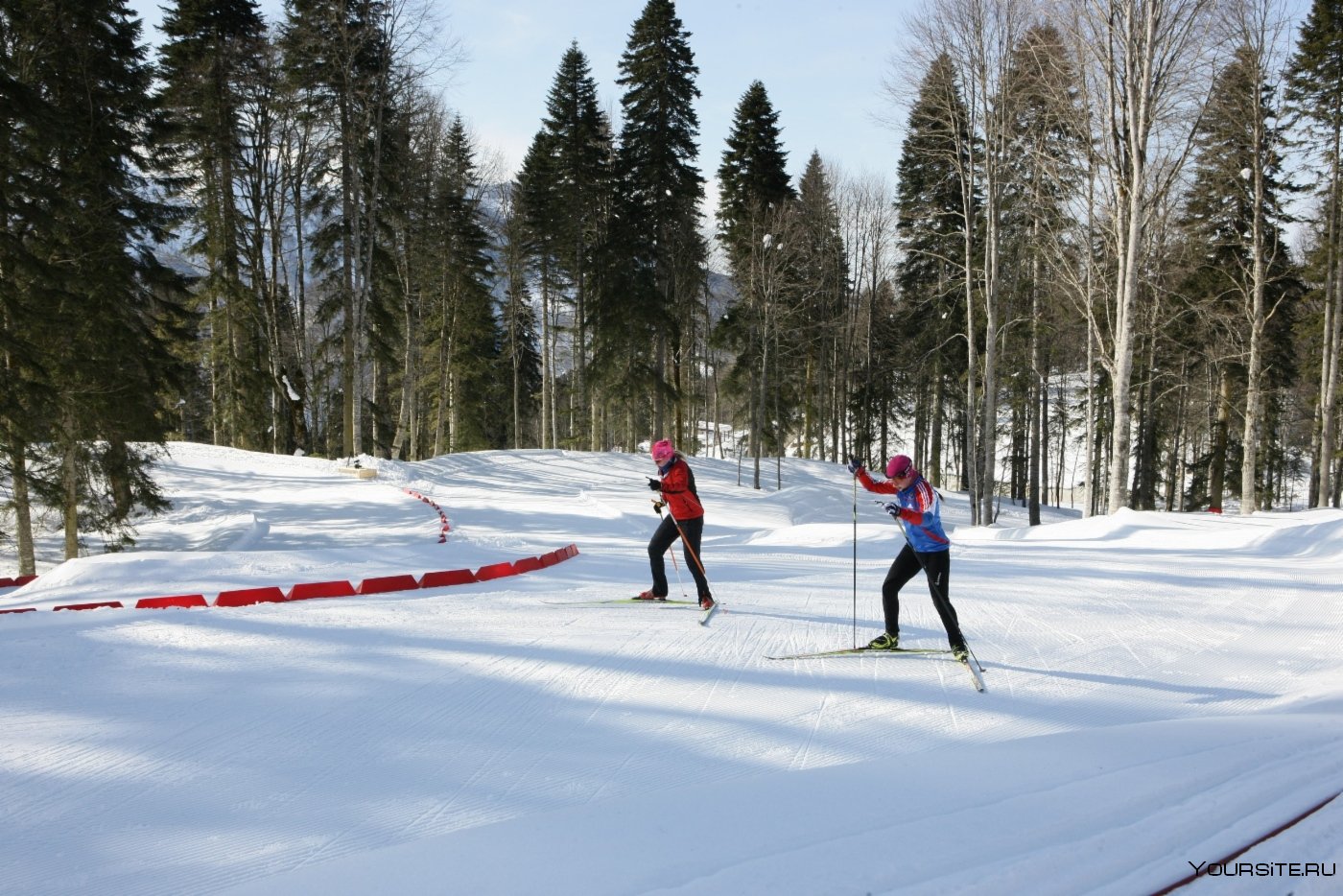 4 лыжная трасса. Красная Поляна беговые лыжи трассы.