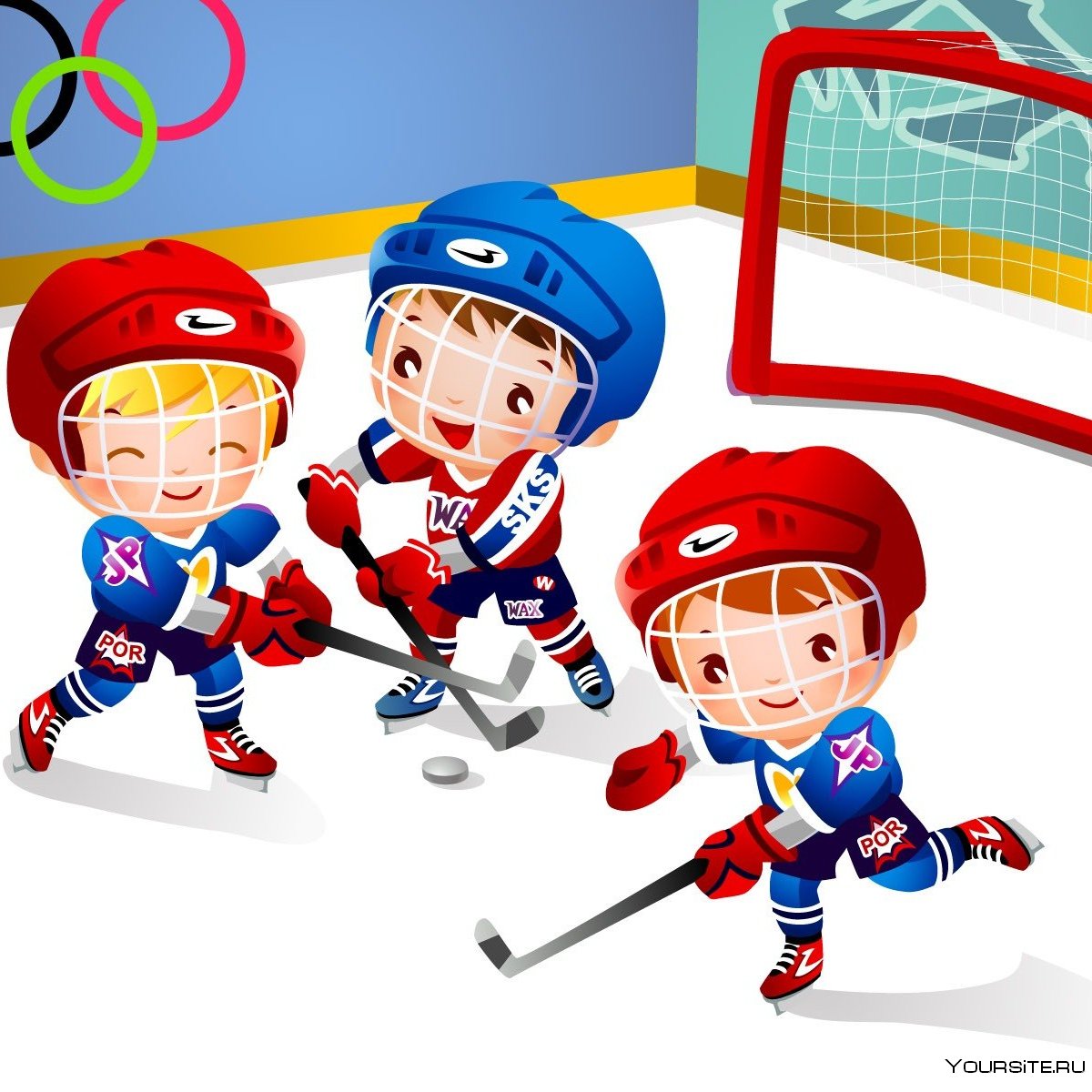 Рисунок на тему хоккей для детей в садик