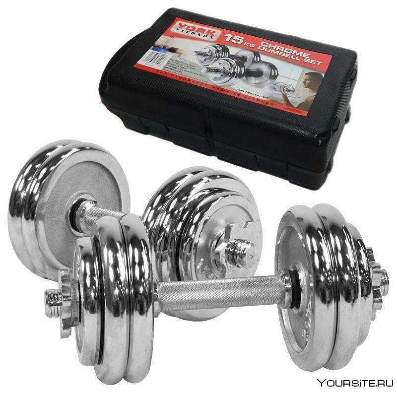 Набор гантелей разборных York Fitness b25615 2x7.5 кг