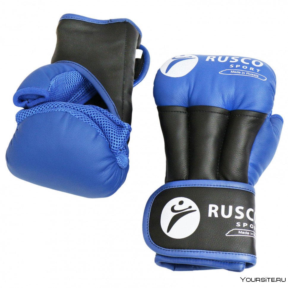 Перчатки для рукопашного боя Rusco Sport синие