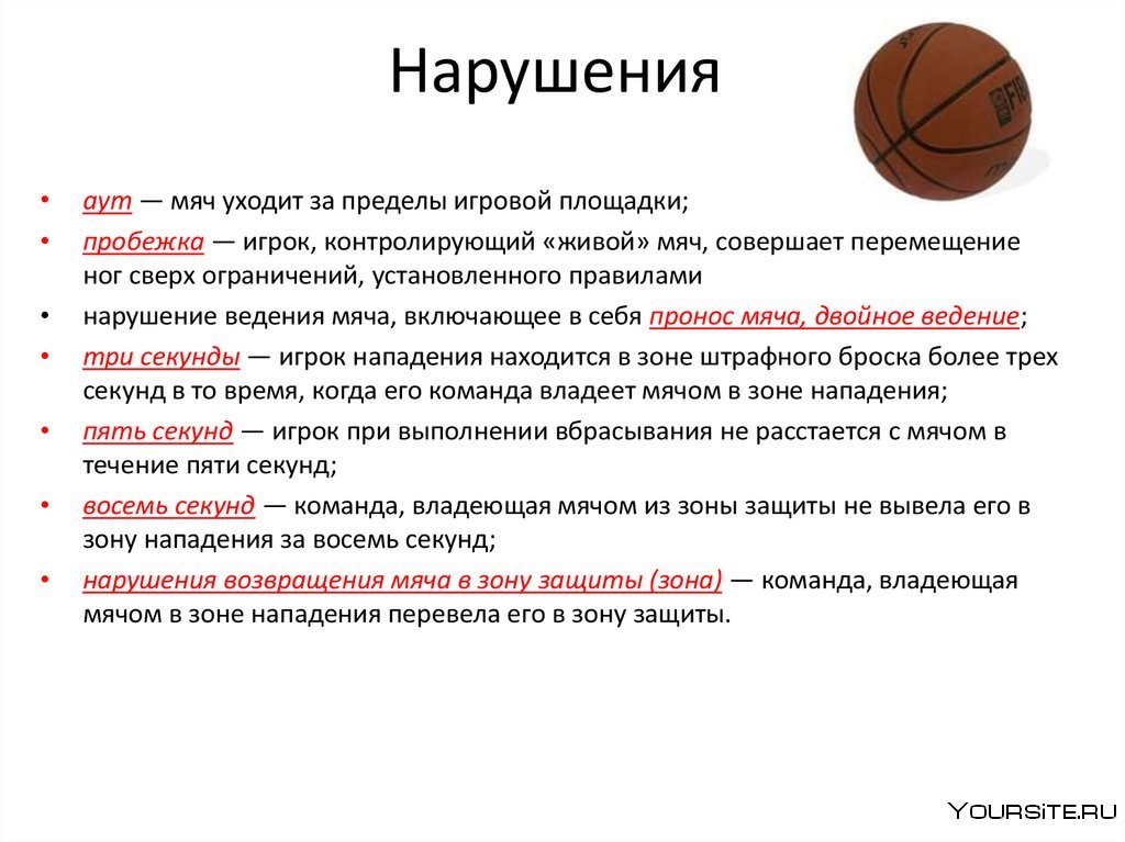 Баскетбол нарушение правил при ведении мяча