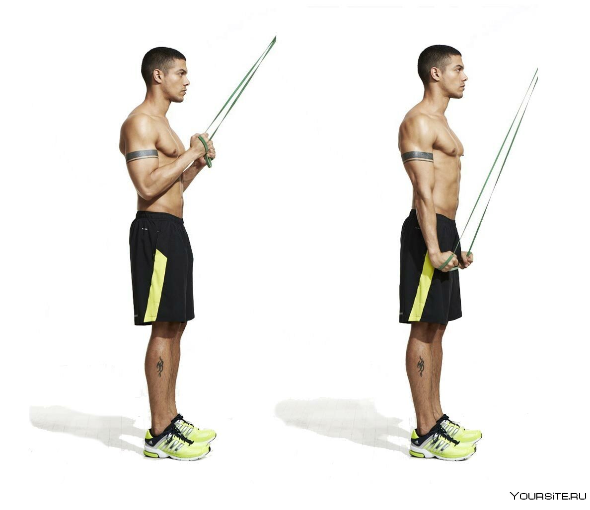 Упражнения на трицепс с эспандером