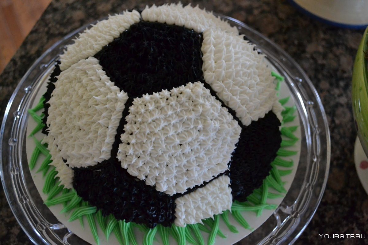Торт футбольный мяч из мастики