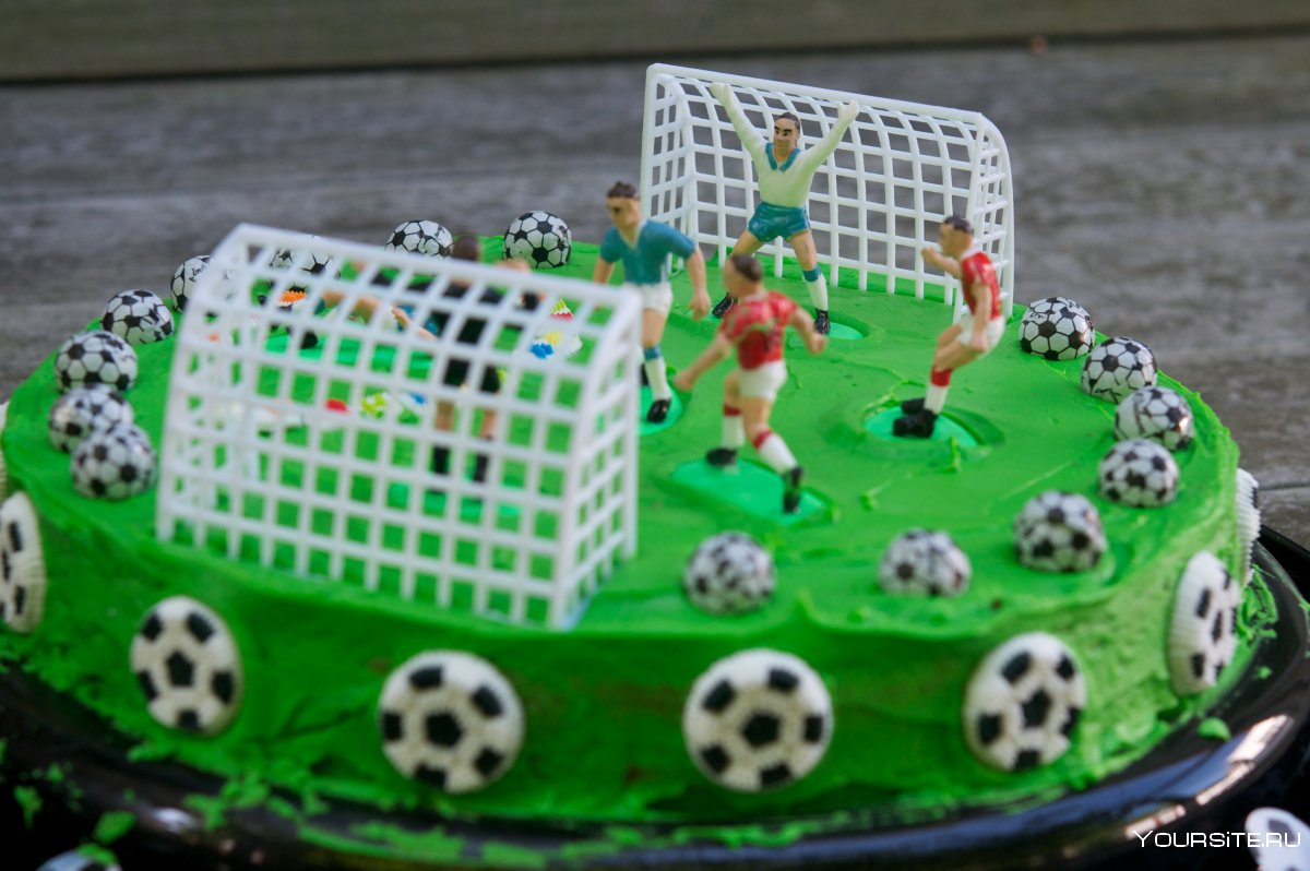 Торт с футбольными воротами