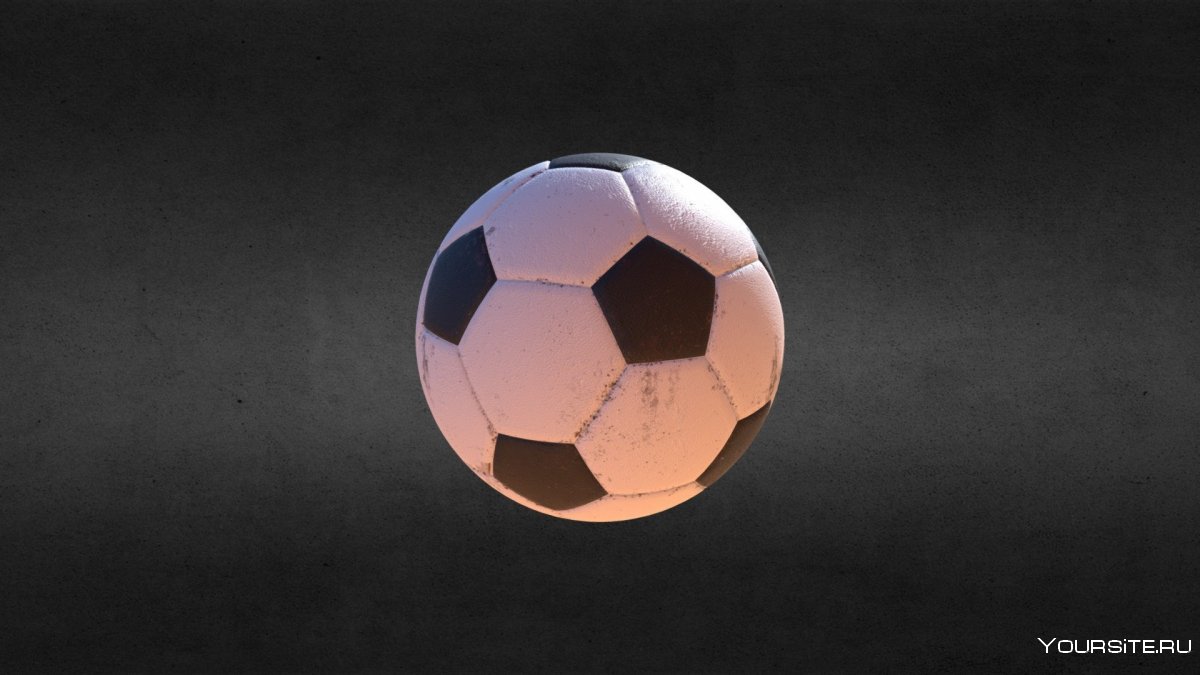 Футбольный мяч на темном фоне