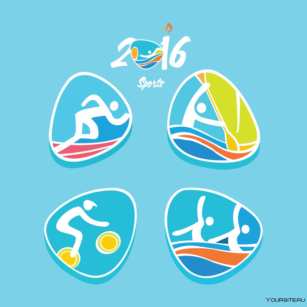Эмблемы водных видов спорта