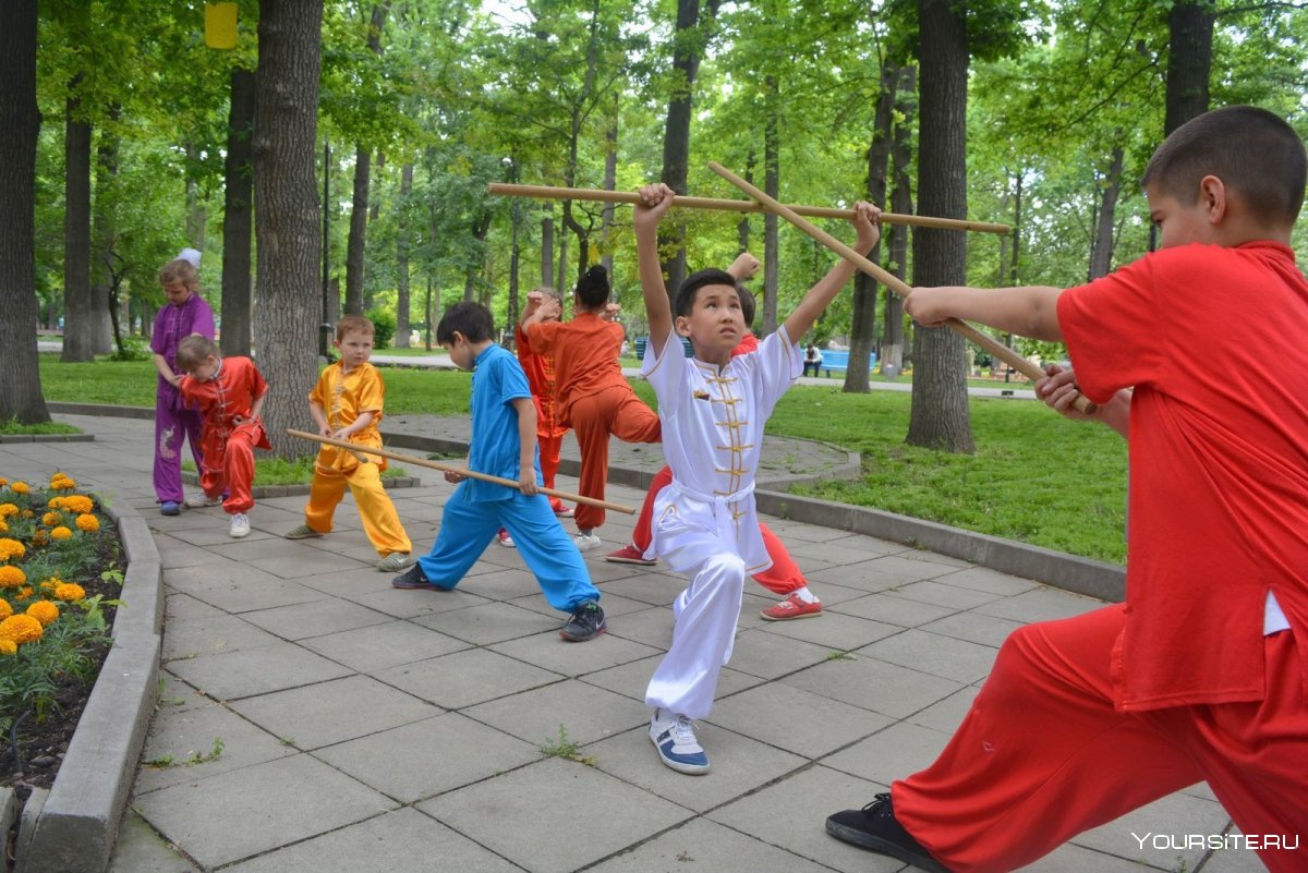 Физкультура Китай дети ушу