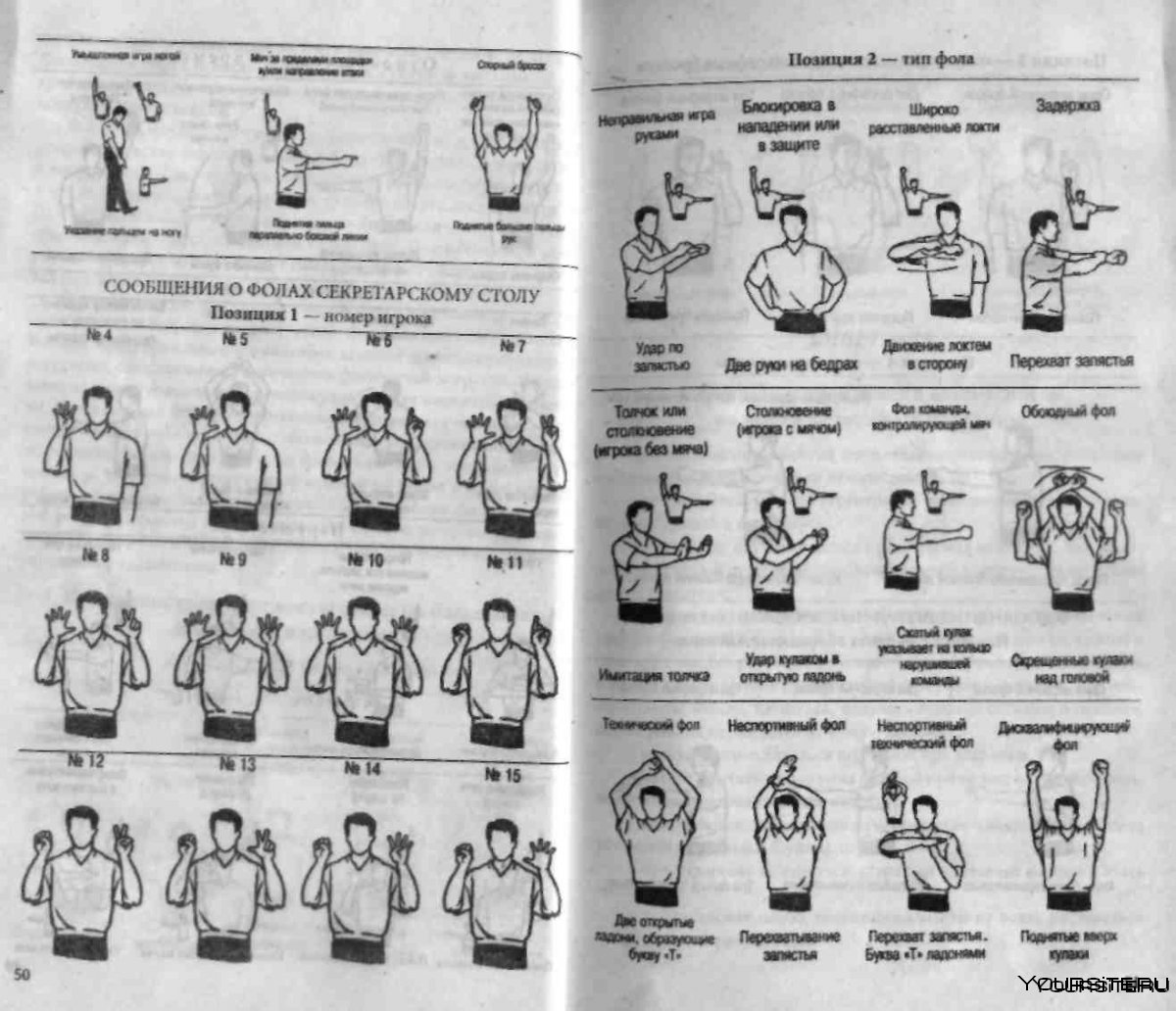 Жесты судей в игре волейбол