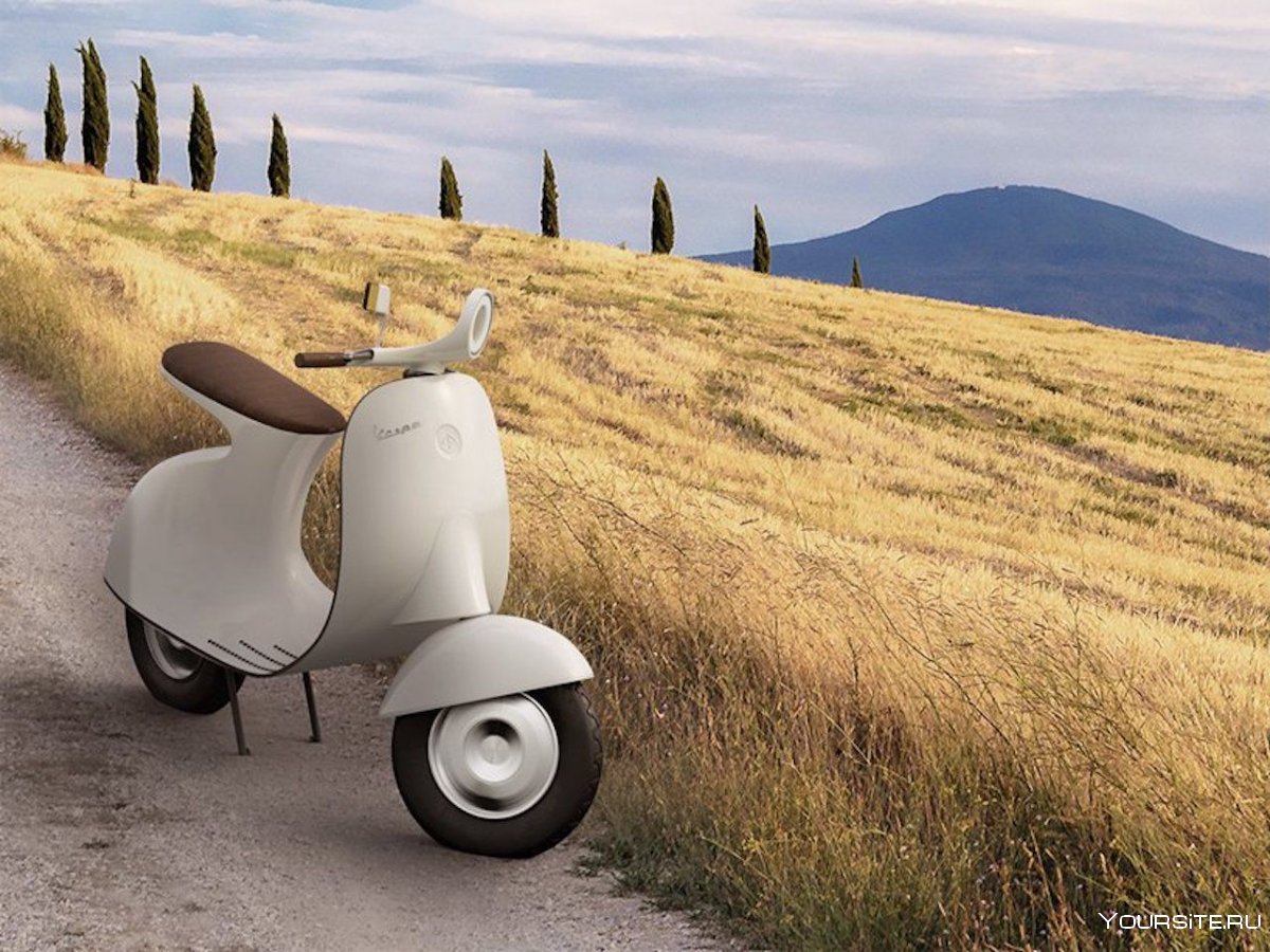 Итальянский мотороллер Vespa электро
