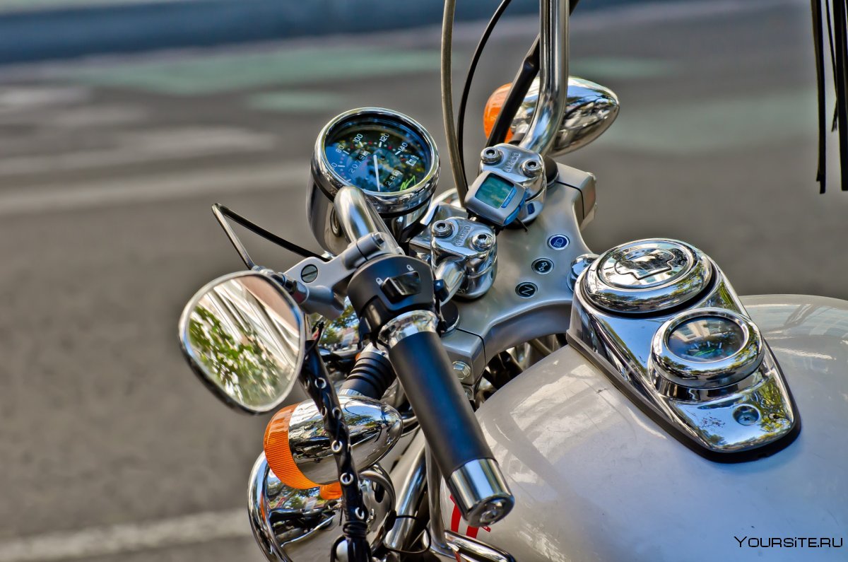 Вид из за руля мотоцикла