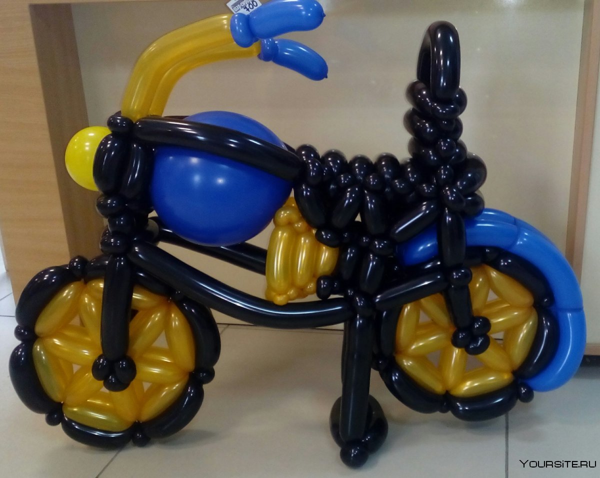 Мотоцикл из шаров