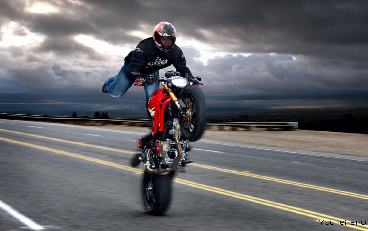 Ducati Monster Stunt
