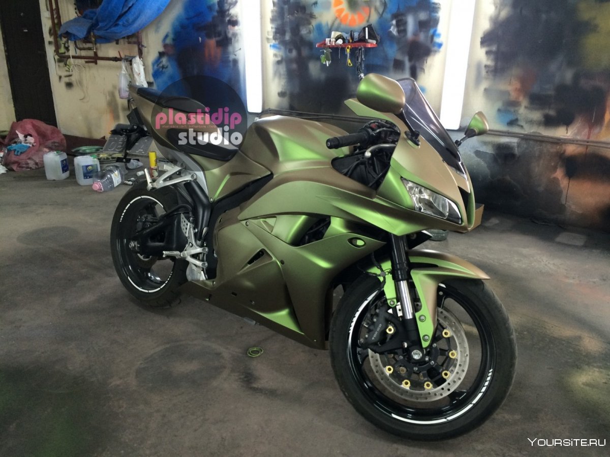 Honda CBR 600 зеленый матовый