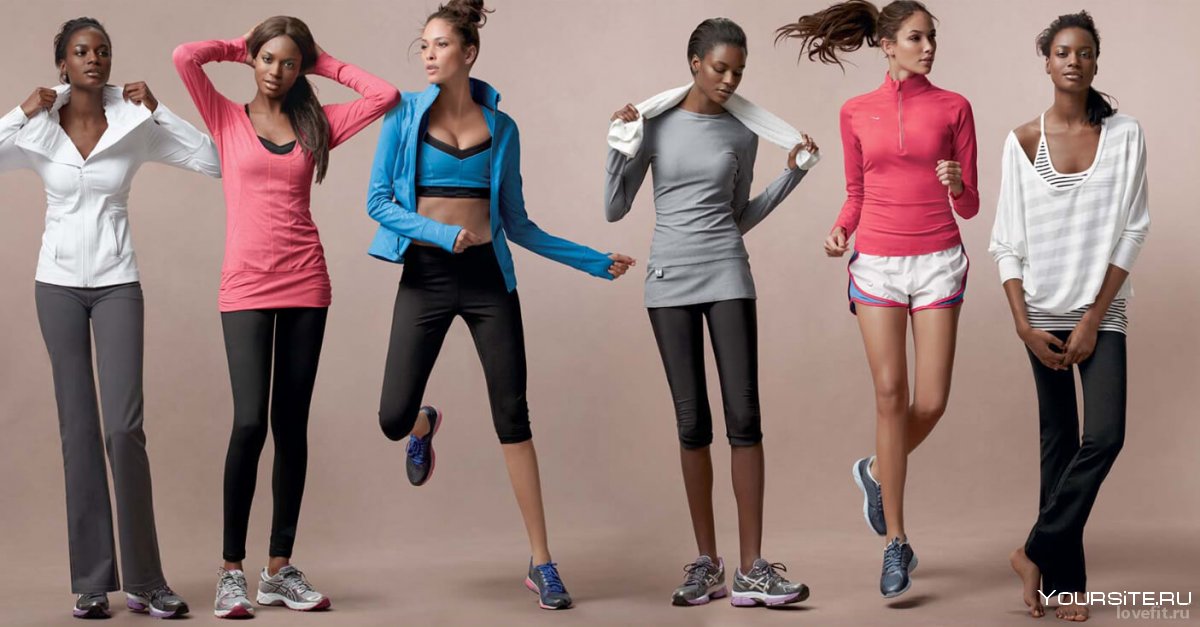 Реклама фитнес одежды