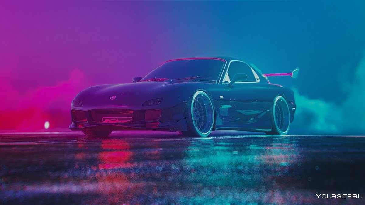 Мазда RX 7 FD неон