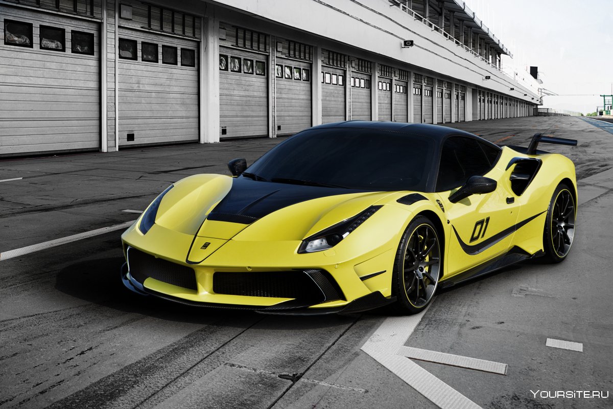Ferrari 488 GTB желтая