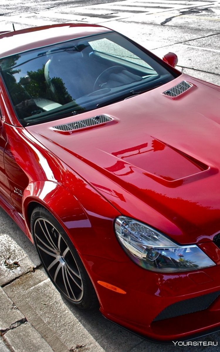 Red Mercedes Benz sl65 AMG