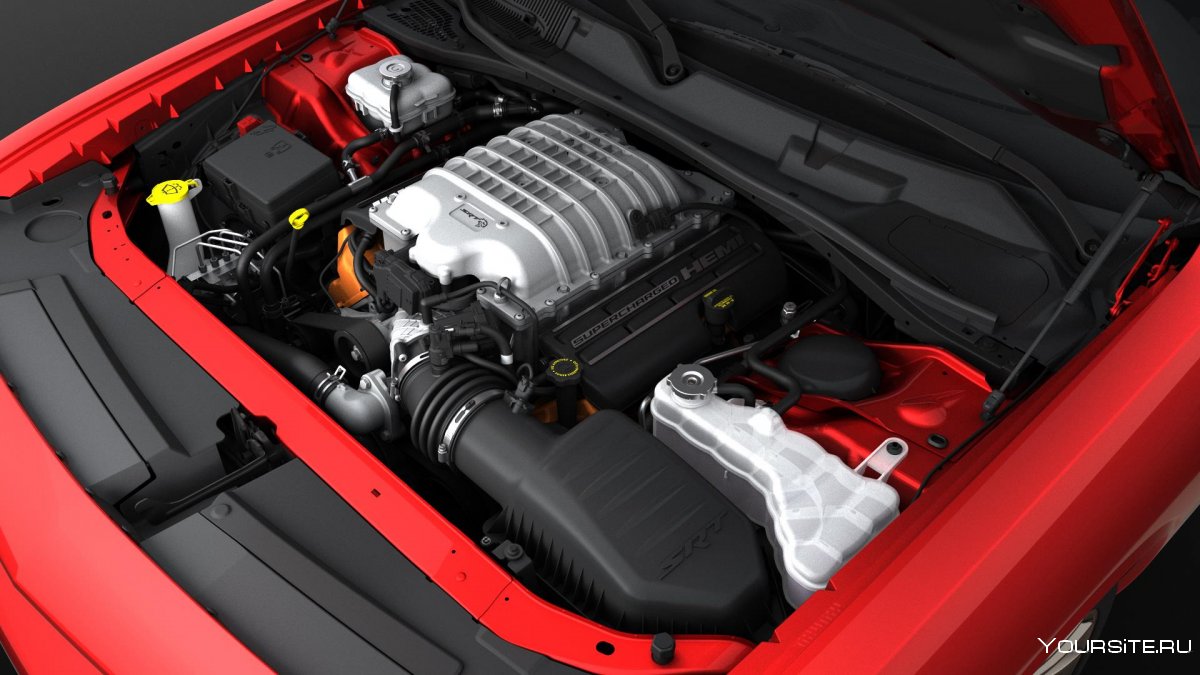 Dodge Challenger srt Hellcat двигатель