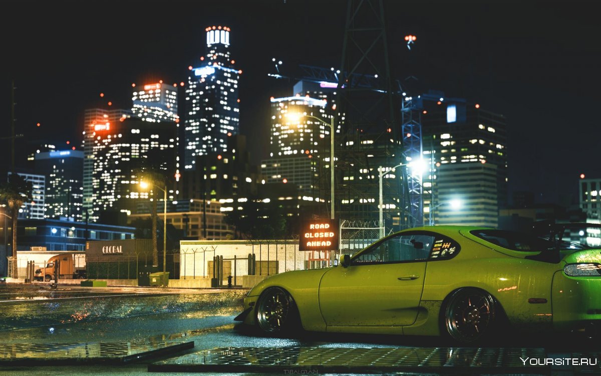 Toyota Supra a80 ночью