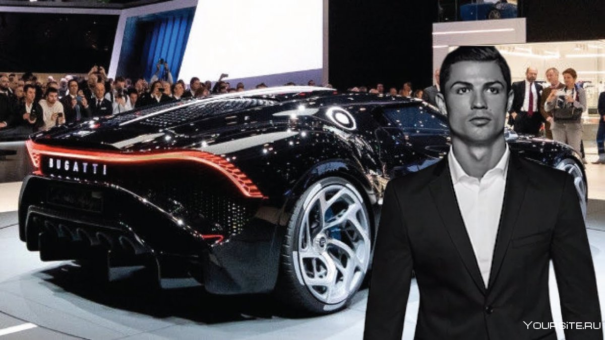 Криштиану Роналду Bugatti voiture noire