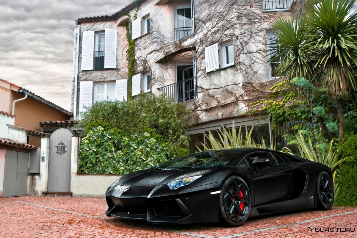 Lamborghini Aventador lp700-4 Black Wallpaper