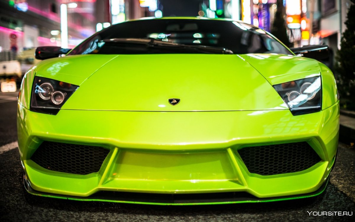 Кислотно зеленый цвет машины