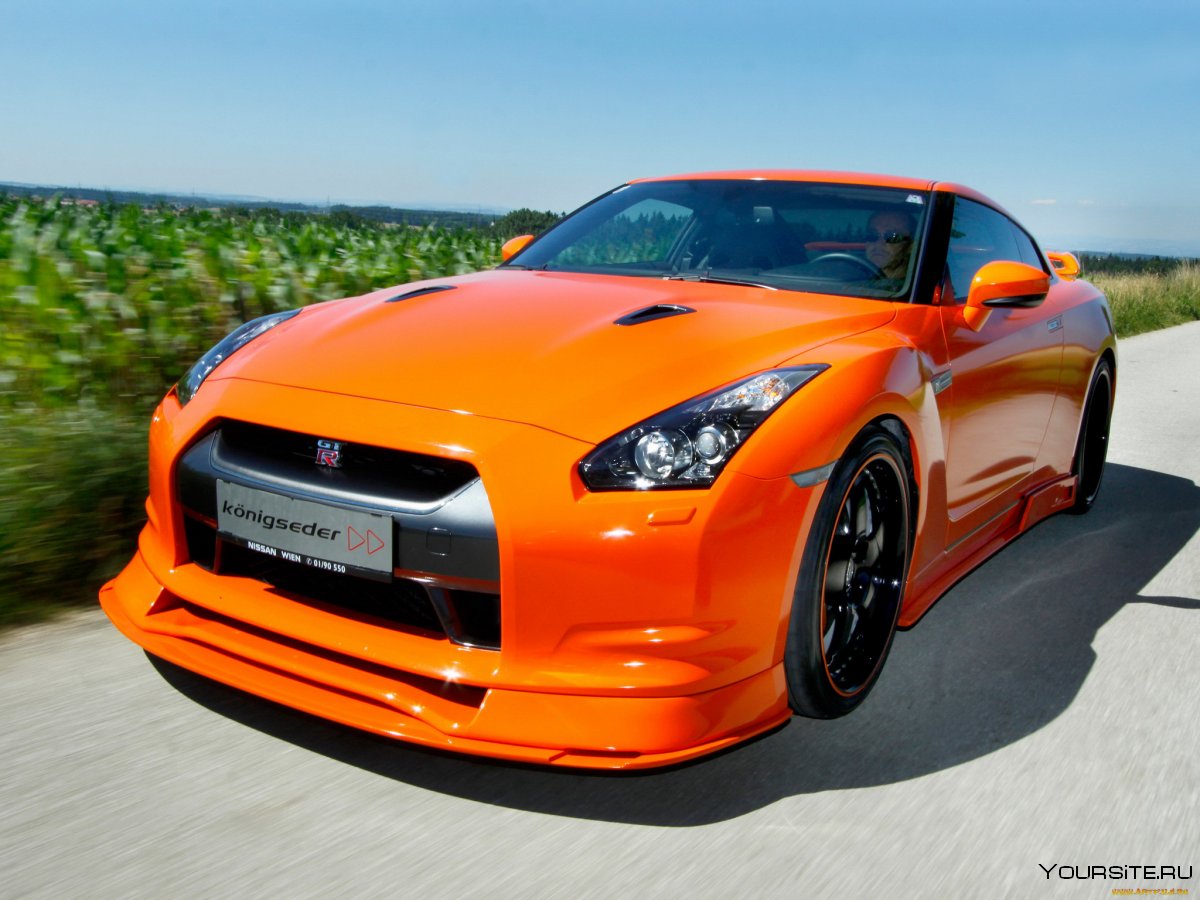 Nissan GTR r35 оранжевый