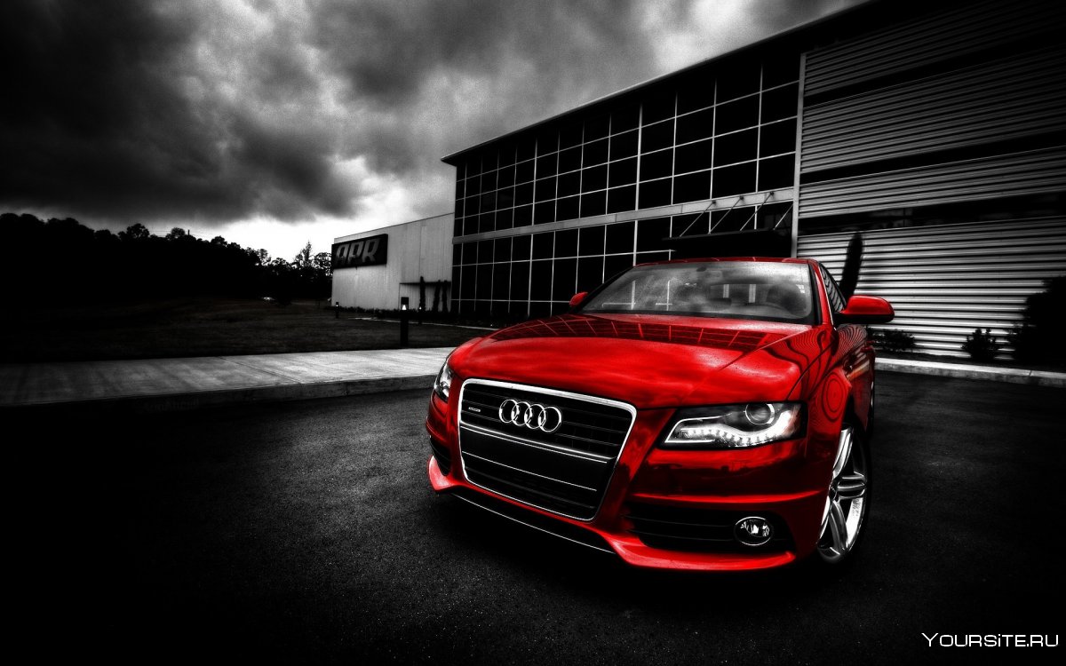 Red car a4 Audi