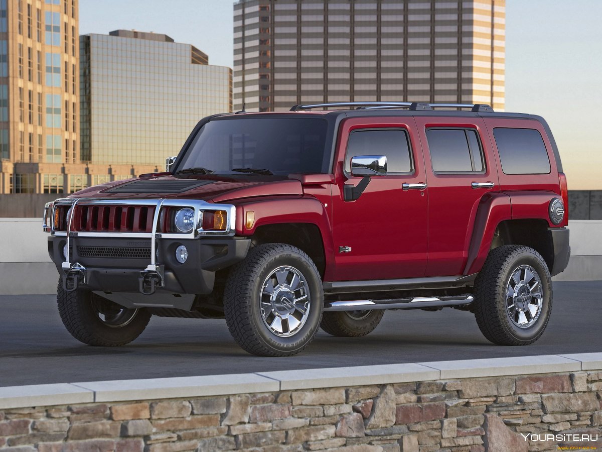 Hummer h3 красный