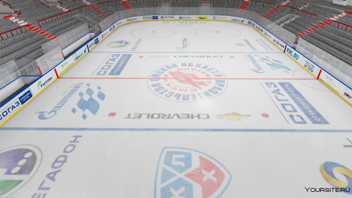 Лед на хоккейном стадионе