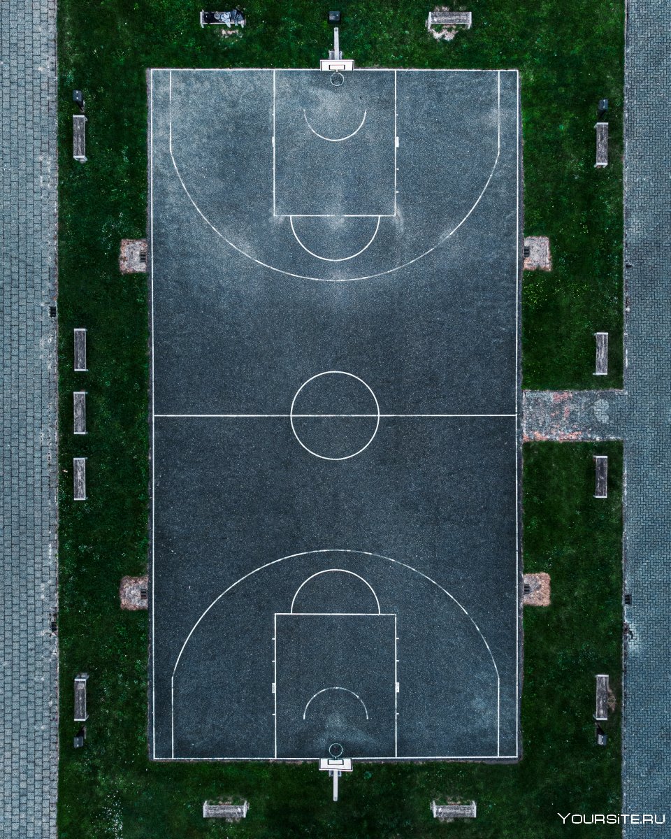 Площадка для баскетбола вид сверху