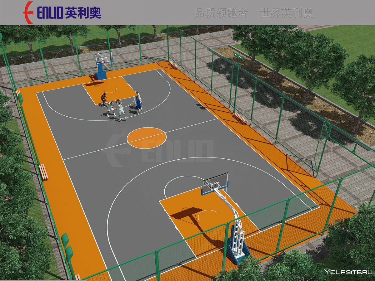 Баскетбольная площадка и бадминтонная площадка