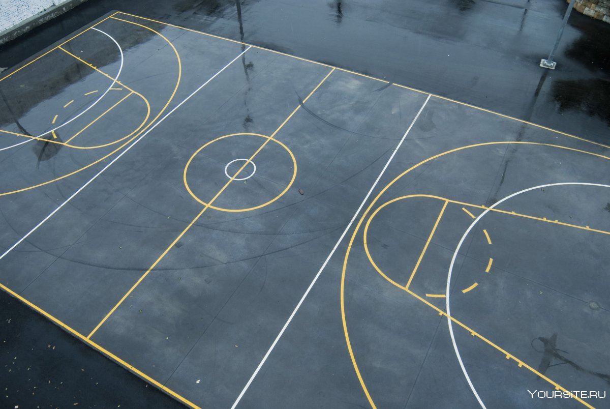 Баскетбольная площадка сверху