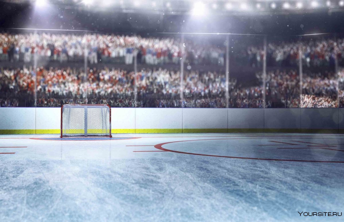 Лед на хоккейной площадке