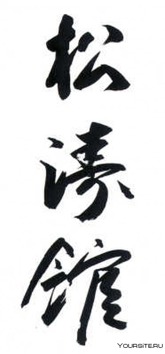 Шотокан каратэ японскими иероглифами