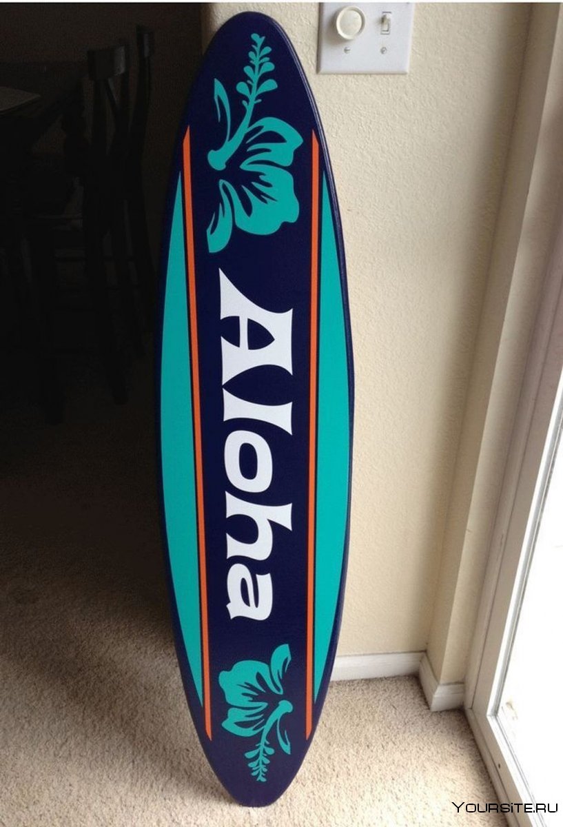 Доска для сёрфинга для интерьера в стиле Гаваи
