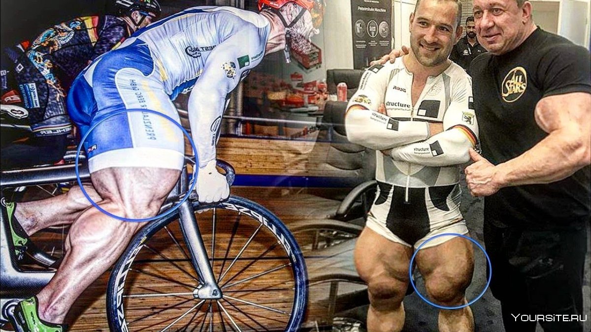 Накаченный велосипедист