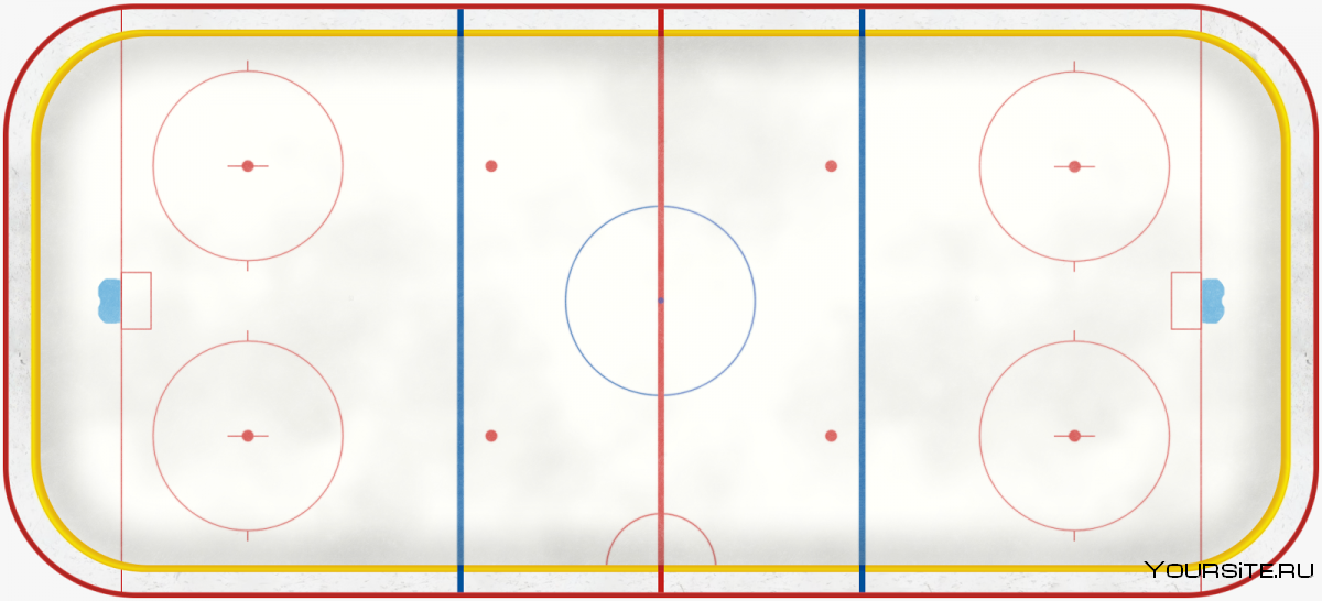 Точки вбрасывания на хоккейной площадке