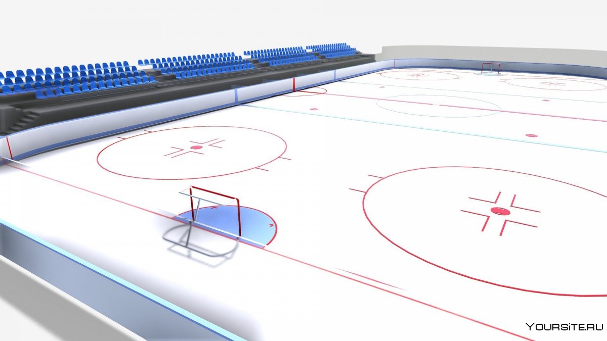 3d-model хоккейная площадка 56х26м