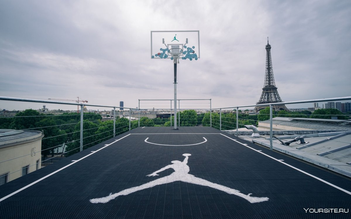 Баскетбольный зал нарисованный