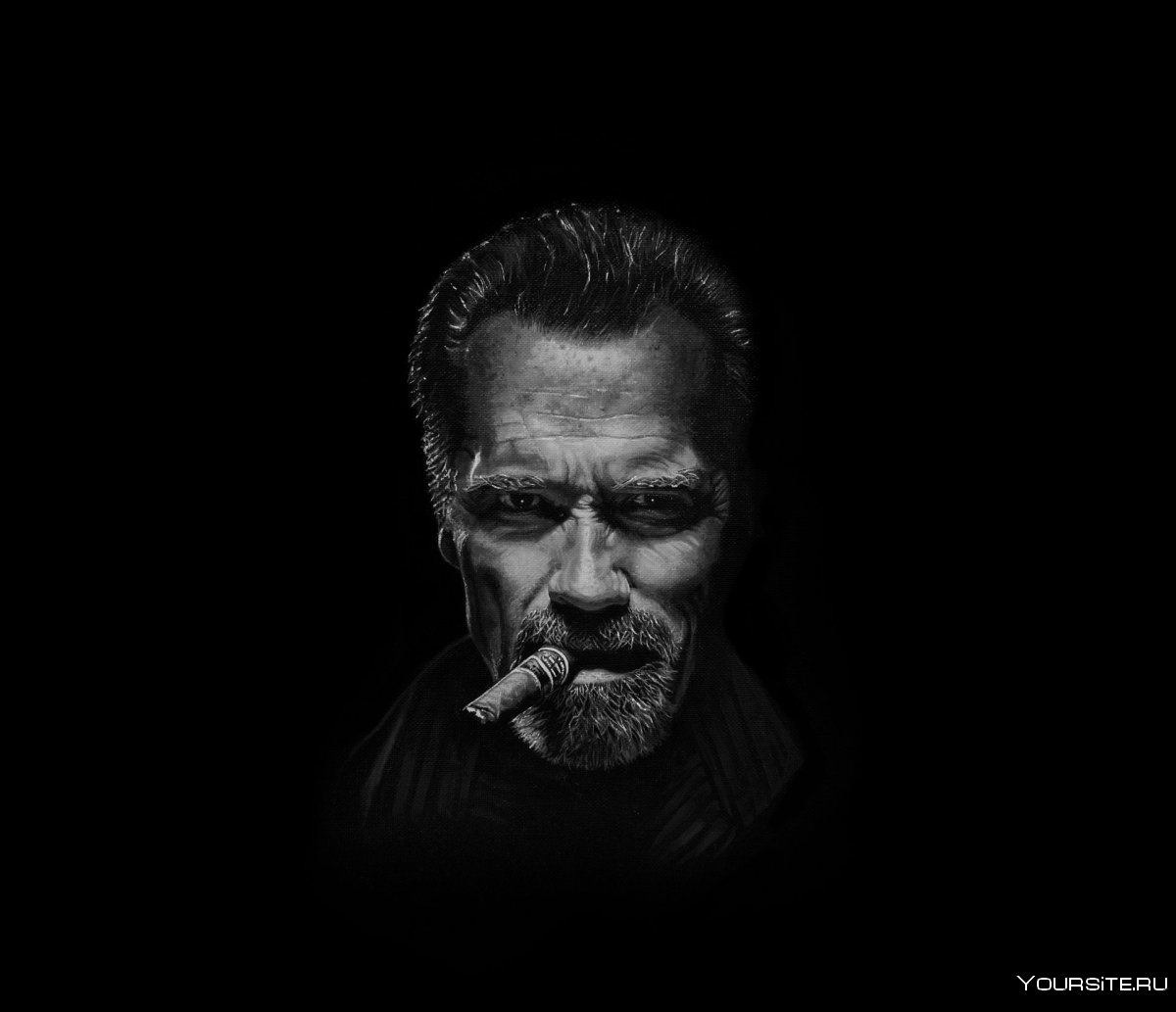Arnold Schwarzenegger с сигарой