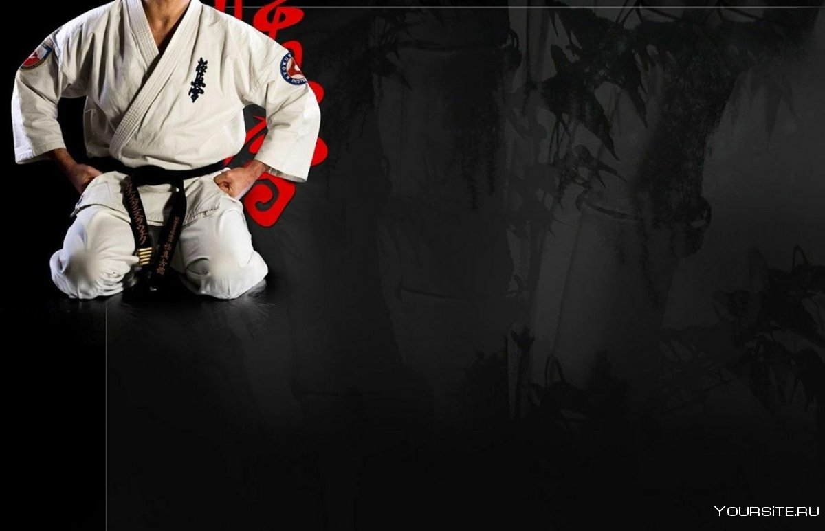Киокушинкай на черном фоне