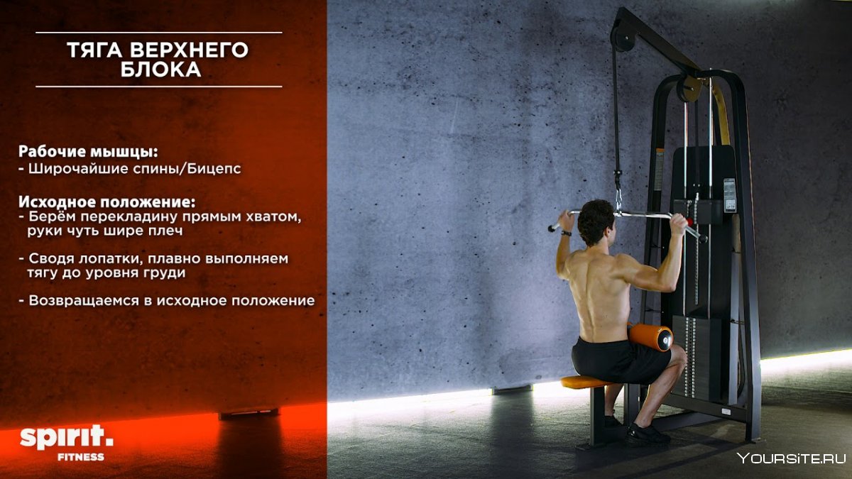 Верхний блок широким хватом
