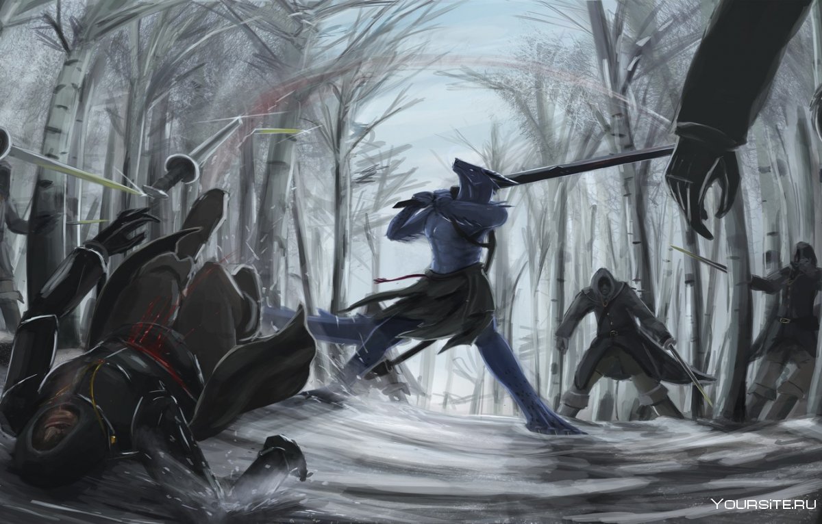 Сражение на мечах арт