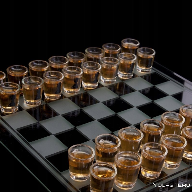 Набор шахматы со стопками Джек Дэниэлс